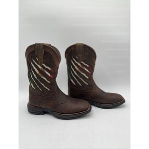 Brothers/Sons Scratch Mexican Flag Lite Performance Cowboy Boot Brown 7D